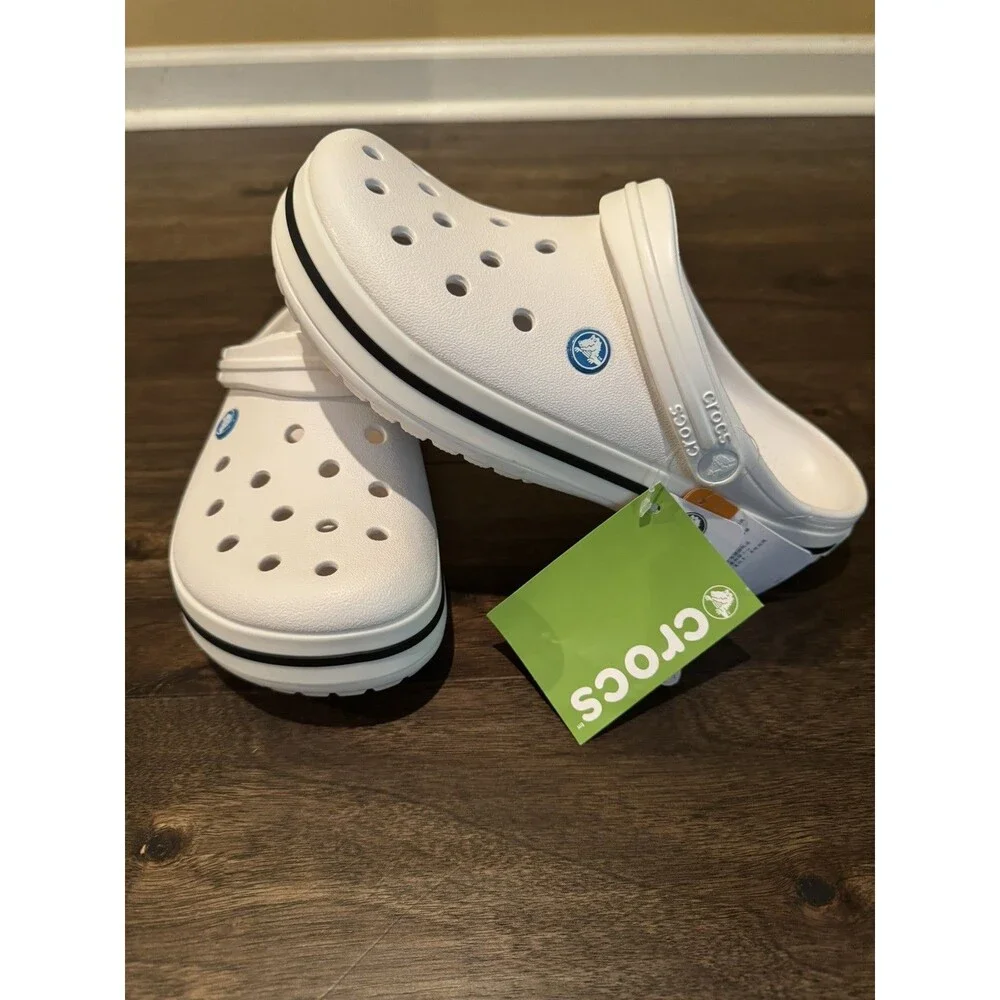 NWT -Crocs Crocband Clog White 11016 Unisex Size M9 W11